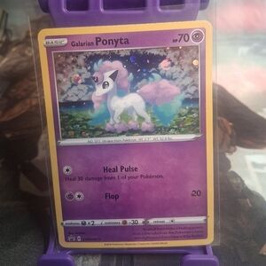 Galarian Ponyta Cosmic holo card